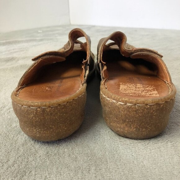Josef Seibel Brown Leather Slip On Mules Size 38 (7.5 US) - Picture 5 of 16
